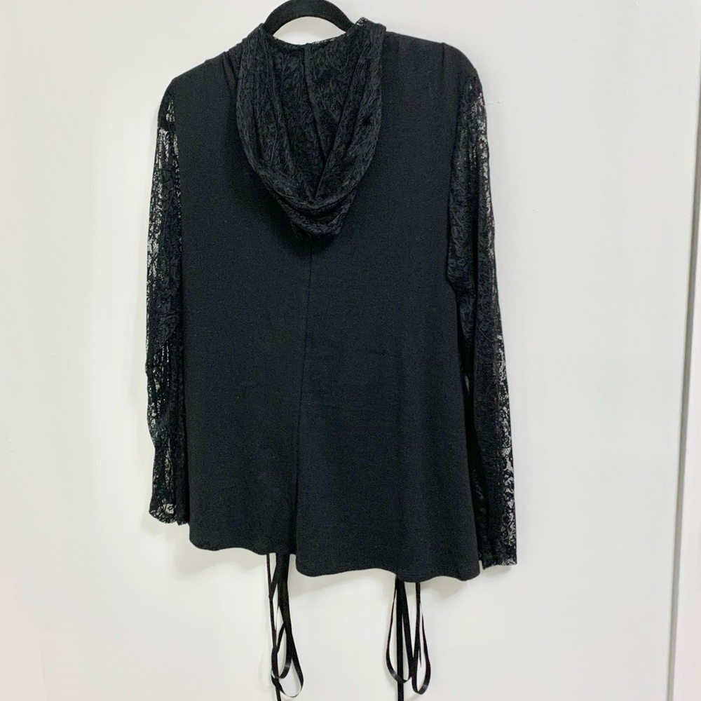 Torrid x Tripp NYC Lace Stretchy Hoodie Jacket - 1X - 14/16 - NEW - Picture 7 of 11